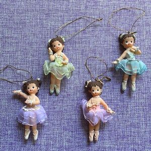 Little Ballerina Ornaments (Set of 4)